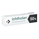 Ichtholan 50% - entzündungshemmende, antibakterielle Zugsalbe, bei eitrigen Hautentzündungen wie Abszessen und Furunkeln, 25 g