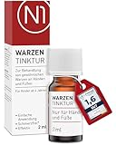 N1 Warzen Tinktur 2ml - Effektiver Warzenentferner [Medizinprodukt] - Einfach anzuwenden & schmerzfrei - Nur 1x pro Woche - Ideales Warzenmittel für...